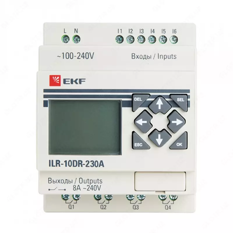 Dasturlashtiriladigan o'rni 10V/v s displ. 230В PRO-Relay EKF PROxima (ILR-10DR-230A)