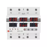 Трехфазное реле напряжения и тока с дисп. MRVA-3 63A EKF