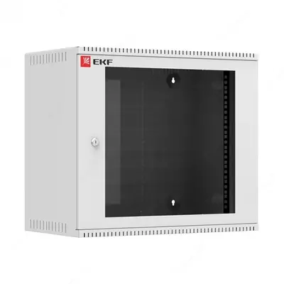 Шкаф телекоммуникационный настенный 9U (600х350) дверь стекло