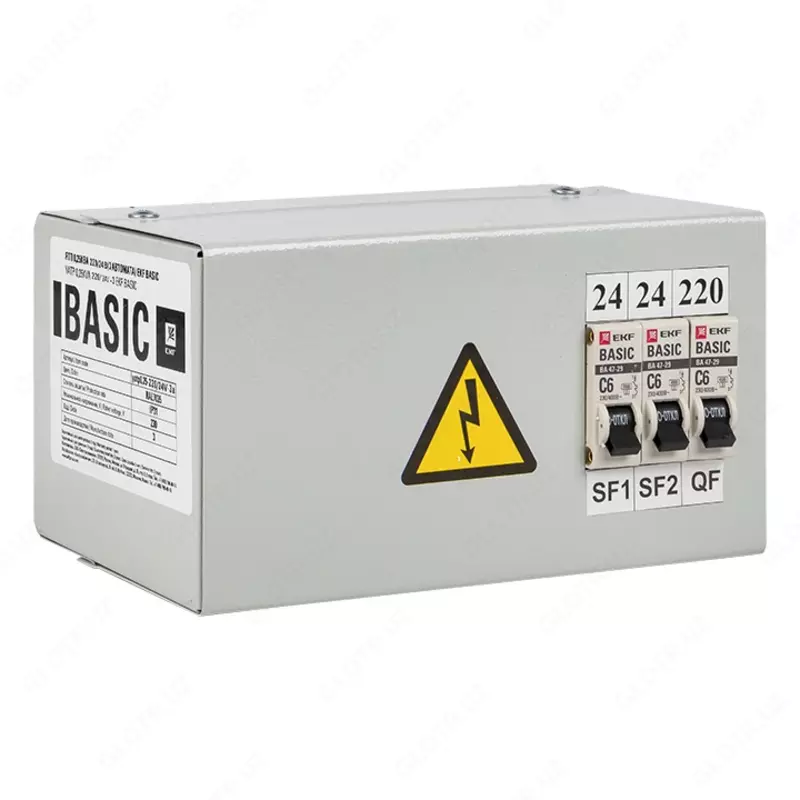 Ящик с понижающим трансформатором ЯТП 0.25кВА 220/24В (3 автомата) EKF Basic