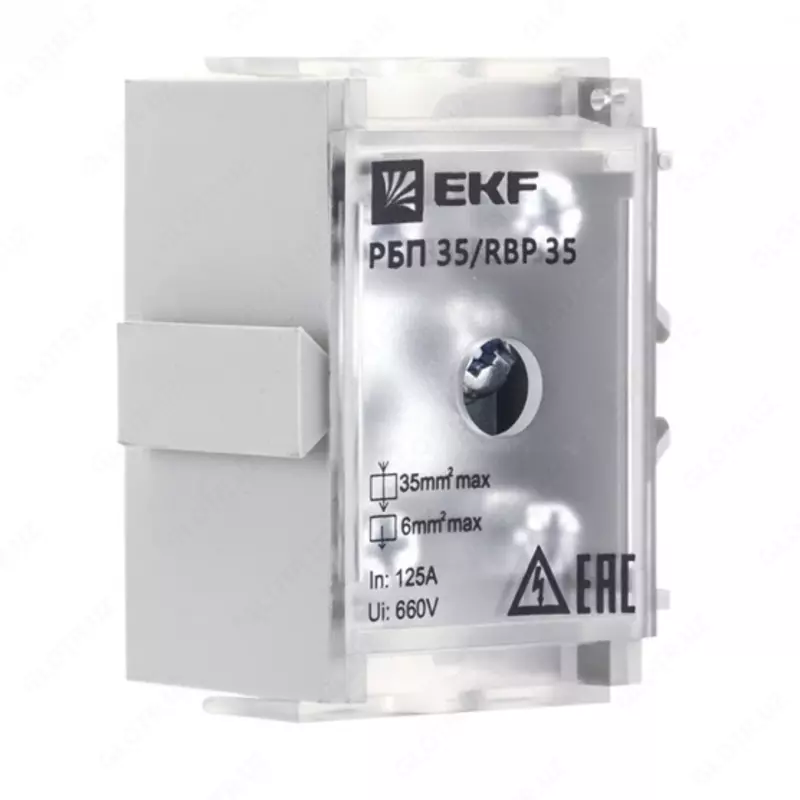 Распределительный блок проходной РБП 35 (1х35-4х6 мм2) 125/50А EKF PROxima - от 48 000 сум