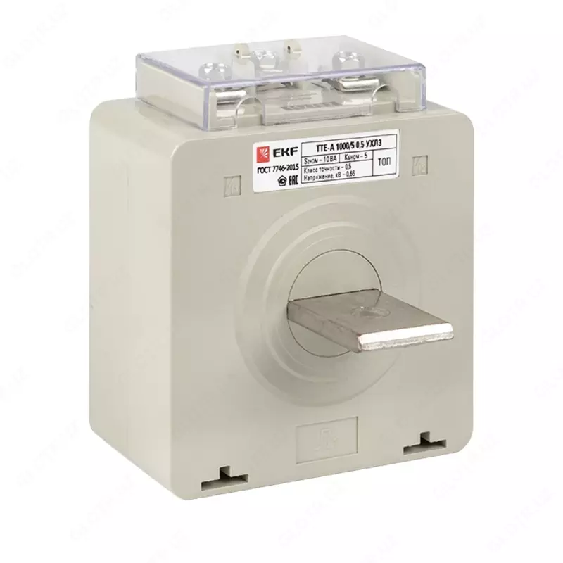 Tok transformatori TTE-A-1000/5A kuchlanish terminali, aniqlik klassi 0.5 EKF PROxima