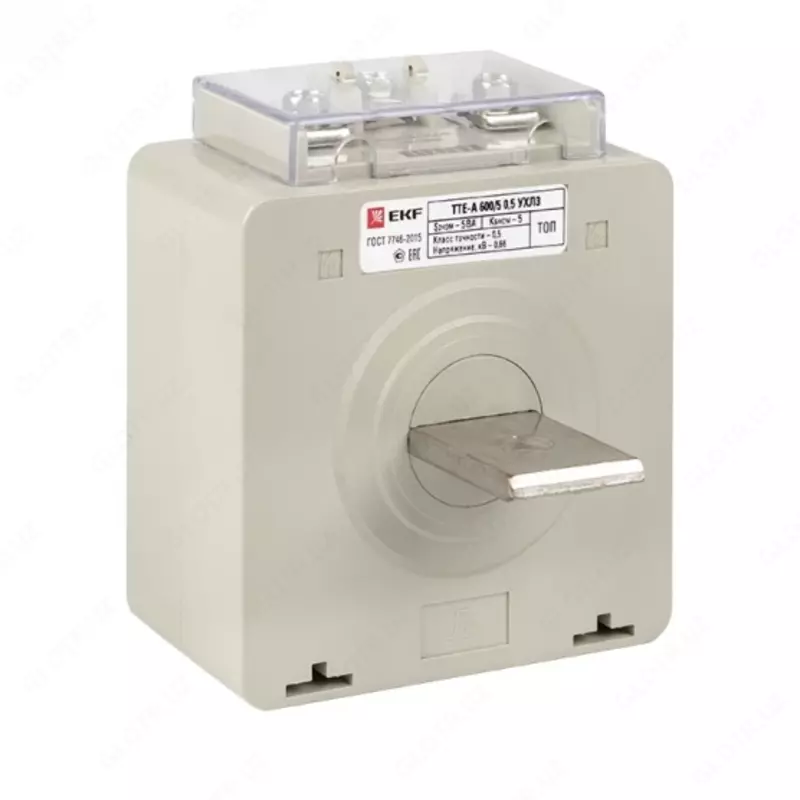Tok transformatori TTE-A-600/5A kuchlanish terminali, aniqlik klassi 0.5 EKF PROxima