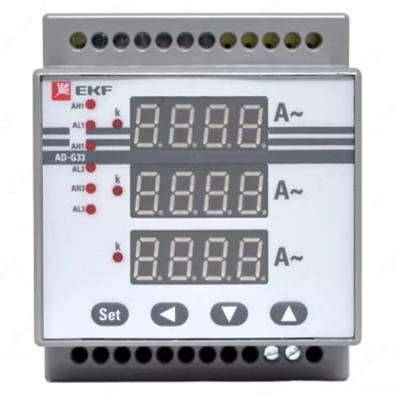 Амперметр AD-G33 цифровой на DIN трехфазный EKF PROxima (без поверки