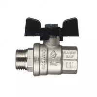 Кран шаровый Н-В 1/2  бабочка для воды STM