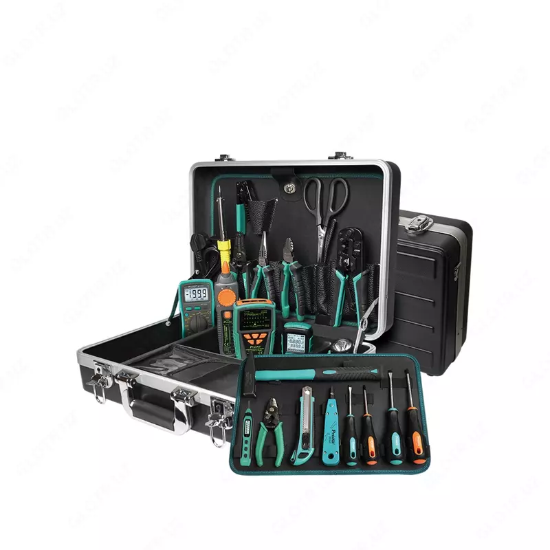 ProsKit Optik tolali va telekommunikatsiya tizimlarini o'rnatish uchun asboblar to'plami