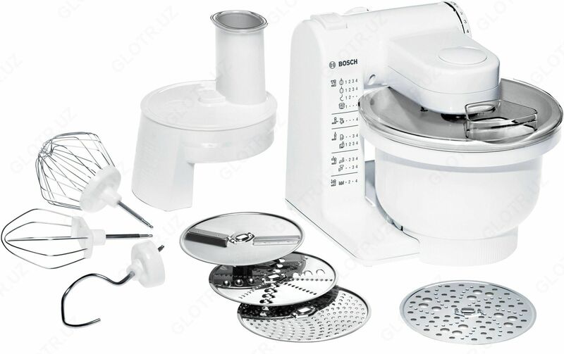 Кухонный комбайн Bosch: планетарный миксер + овощерезка  терка и шинковка.