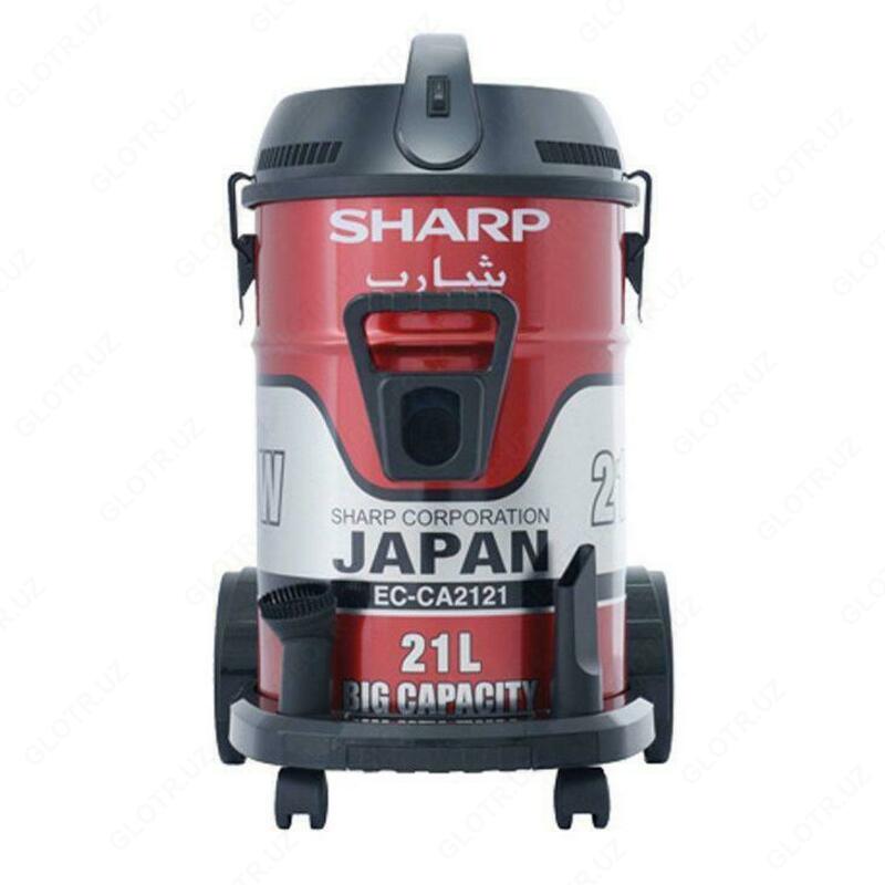 Хозяйственный пылесос Sharp с баком 21 литр из нержавеющей стали. Супермощь 2100 Вт.
