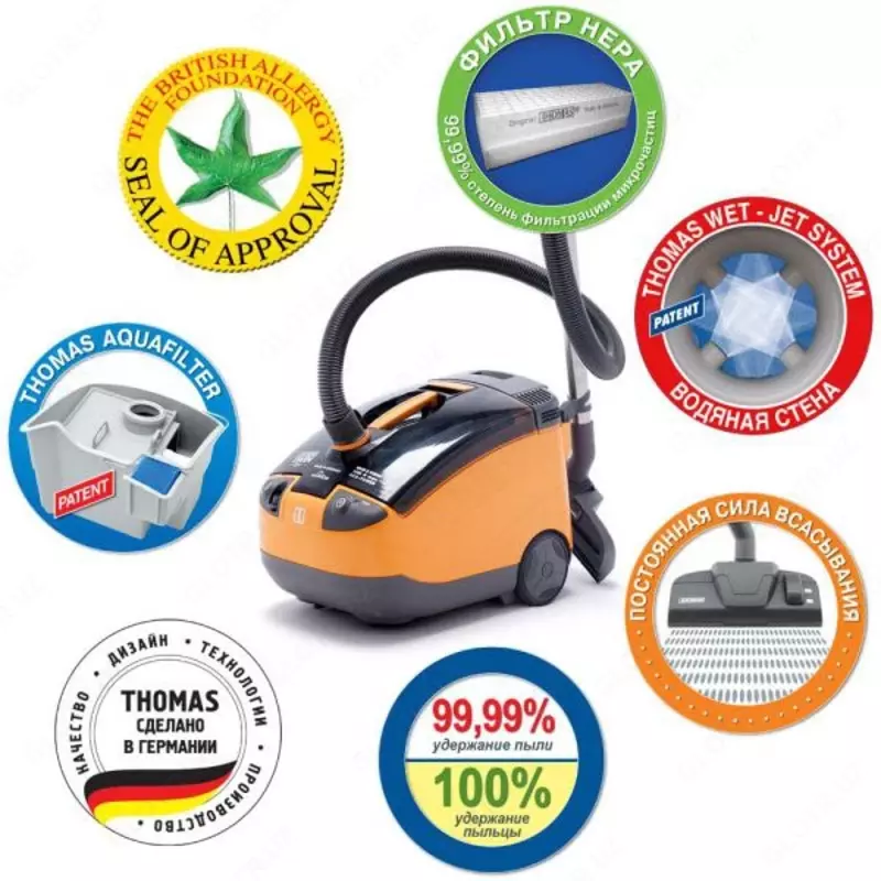 Аквафильтр + моющий пылесос Thomas Twin Tiger
