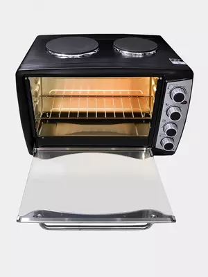 Электродуховка 45 литров от DUMAS с двумя конфорками.