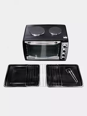 Электродуховка 45 литров от DUMAS с двумя конфорками.