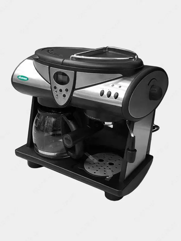  Рожковая кофеварка с кофейником от DUMAS (Великобритания). Есть капучинатор и дисплей. DOSTAVKANADOM