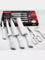  Набор кухонных ножей Zepter в белом цвете  6 предметов в коробке - 