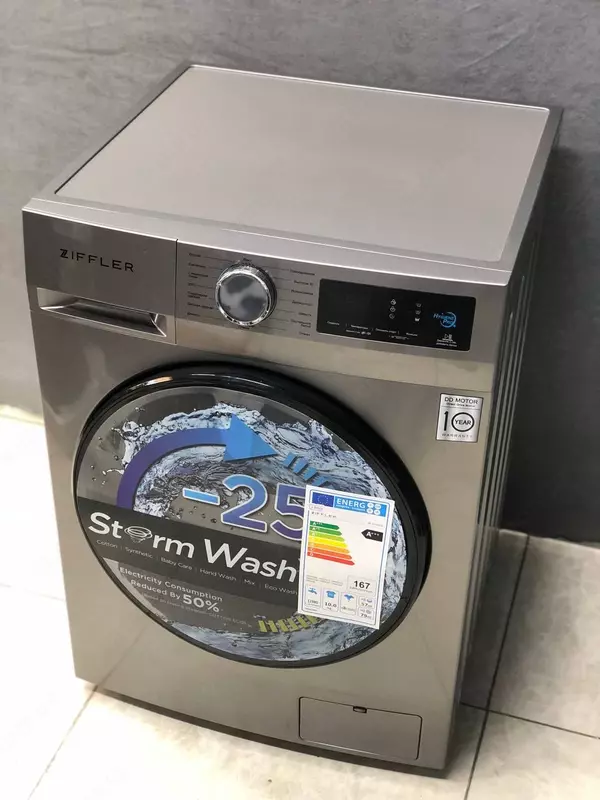 10 kg ziffler se1014 kir yuvish mashinasi: to'g'ridan-to'g'ri haydovchi va inverterli dvigatel. - 5 814 000 so'm