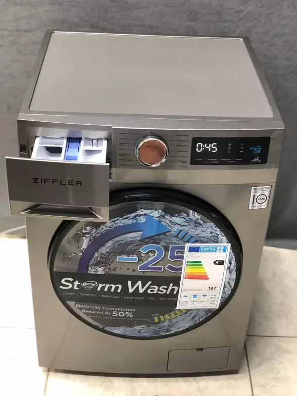 10 kg ziffler se1014 kir yuvish mashinasi: to'g'ridan-to'g'ri haydovchi va inverterli dvigatel. ОЗОН