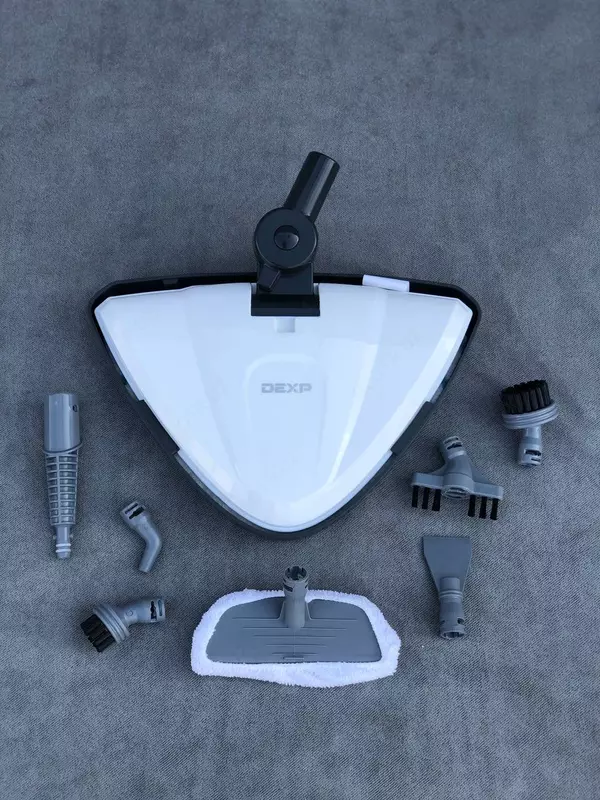  Паровая швабра + пароочиститель с 8 насадками от DEXP (Россия). DOSTAVKANADOM