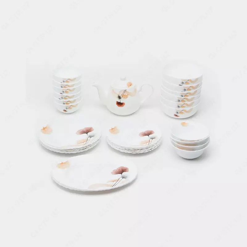 Набор посуды 777  стеклокерамика  опал: 6 персон  31 предмет