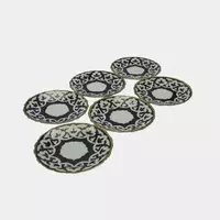  Набор из 6 средних тарелок из узбекского фарфора - 