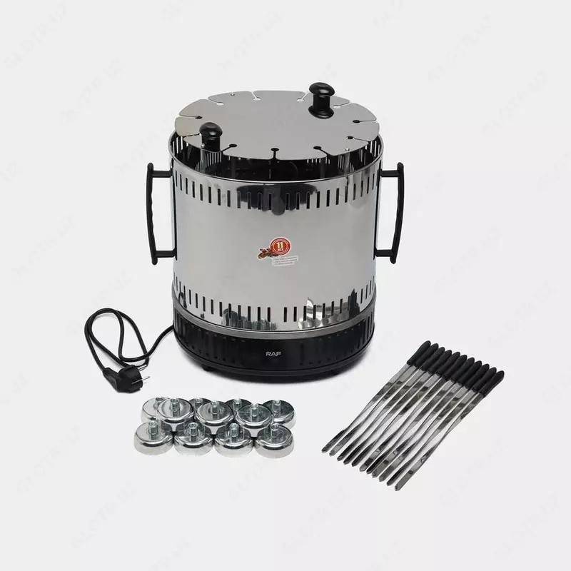 Электрошашлычница RAF R.8628 для барбекю  11 шампур