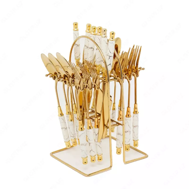 Oshxona idishlari toplami  stend  24 dona