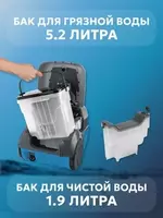  Пылесос моющий для дома ZELMER ZVC9130M с насадками - 