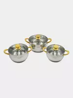  Набор кастрюль Vicalina  набор кухонной посуды  кастрюли для всех видов плит  3 штуки - 