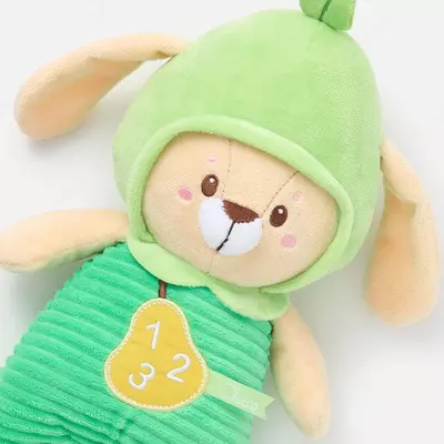 Интерактивная игрушка Chicco "Грушевая Зайка", раннее развитие, говорящая, мягкая, для малышей
