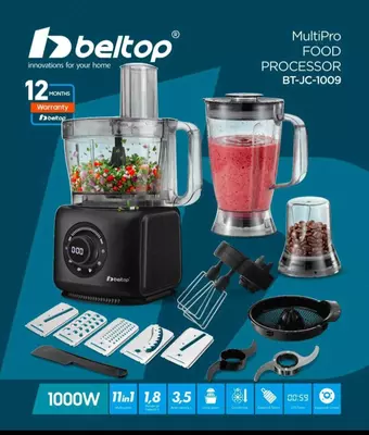 Кухонная машина BELTOP  многофункциональная  мощность 1000Вт