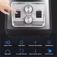   Uakeen ZL-2404 blenderi  2200Vt  zanglamaydigan po‘latdan yasalgan 6 ta pichoq  2l