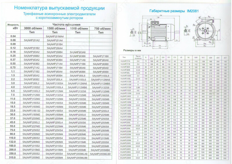 электродвигатель 5А(АИР)200L6 30 кВт 1000 об/м IM1081