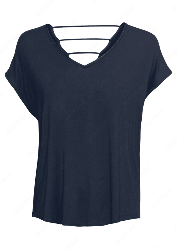 Синяя женская футболка