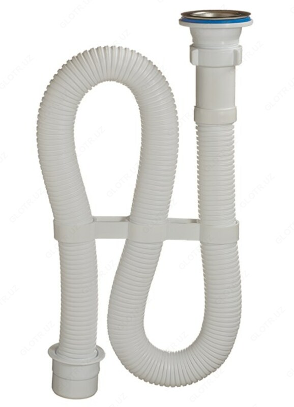 Сифон гофрированный для раковины и мойки 1 1/2х40 гофрированная труба 40х40