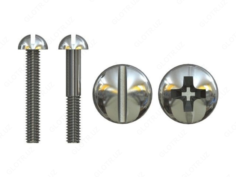 Винты с полукруглой головкой желтый цинк в ассортименте