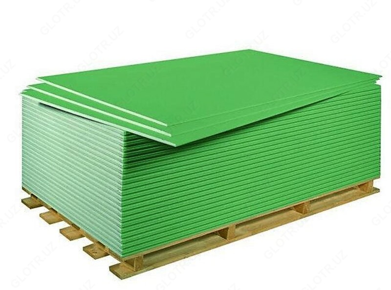 Gipsokarton namlikka chidamli varaq KNAUF 2500x1200x12.5 (S=3m2)