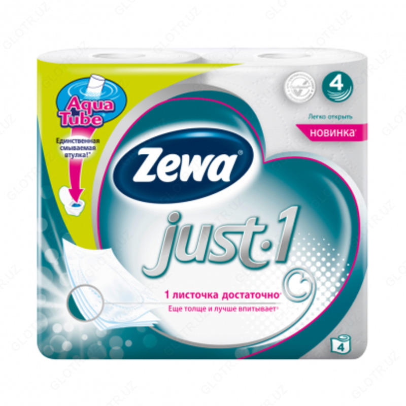 Туалетная Бумага Zewa Just One 4сл 4 рул