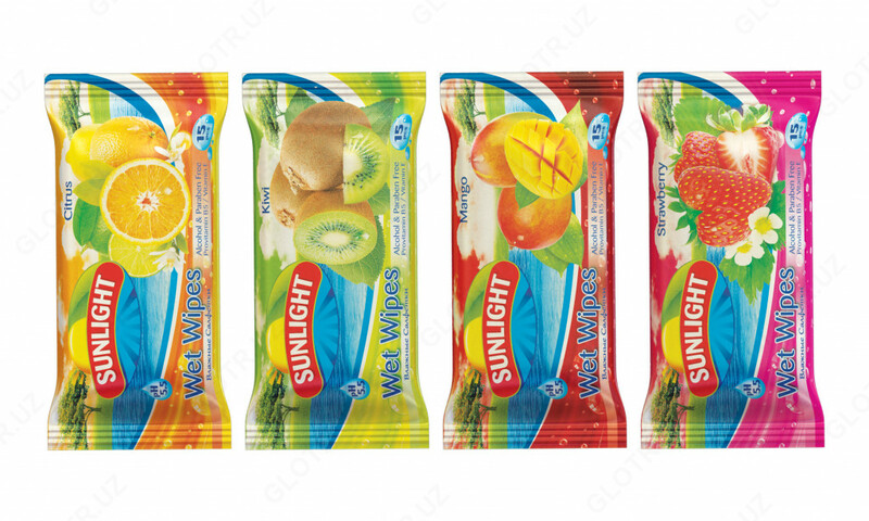 Влажные салфетки SUNLIGHT (Фруктовый аромат)