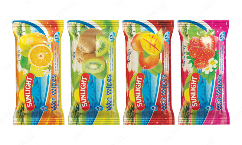  Влажные салфетки SUNLIGHT (Фруктовый аромат) - 