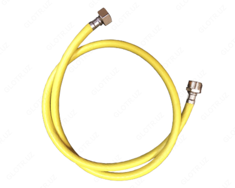 Шланг газовый DN-12 фитинги гайка*гайка (80см)