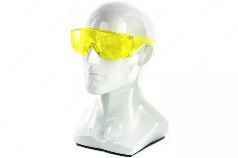 Очки защитные открытого типа  желтые  ударопрочный поликарбонат Россия Сибртех