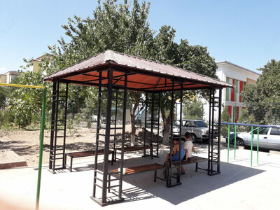 Беседка металлическая прямоугольная 3000х4000х3000мм