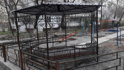 Беседка шестигранная 3200х3200х2900мм скованными элементами