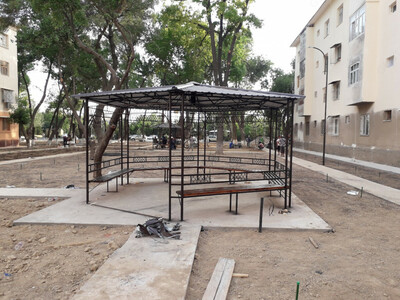 Беседка шестигранная 3200х3200х2900мм скованными элементами Беседка шестигранная 3200х3200х2900мм скованными элементами