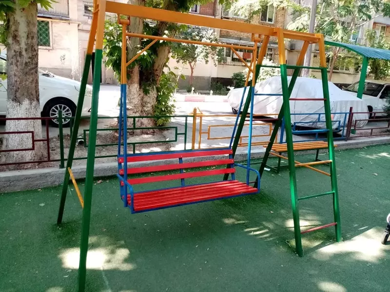 Качели двухместные с лестницей