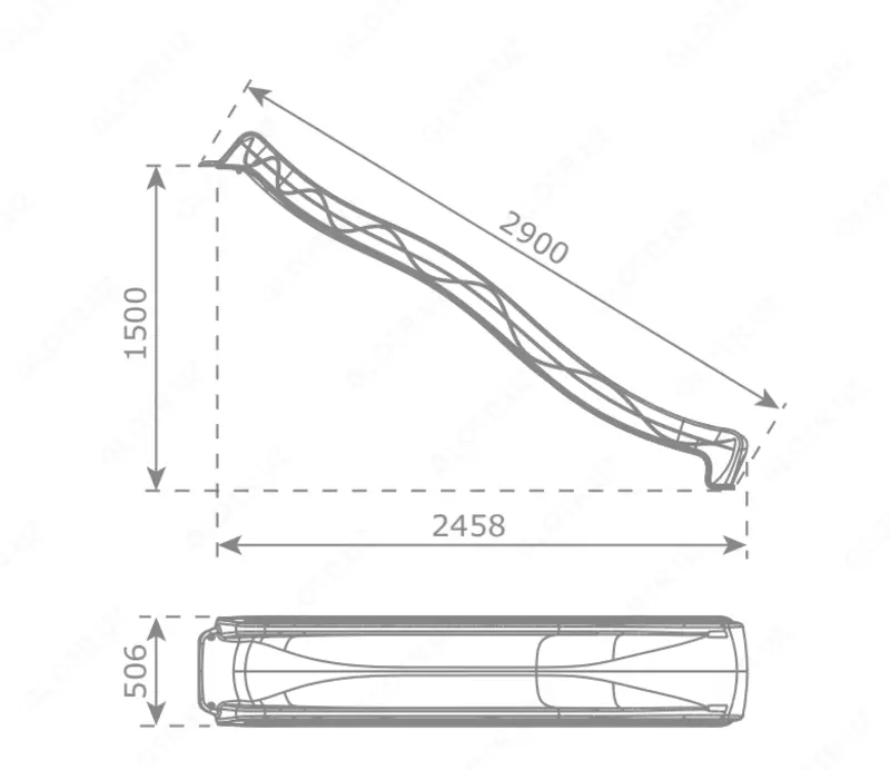 2 slayd va ko'prikli bolalar o'yin majmuasi Chakana savdo