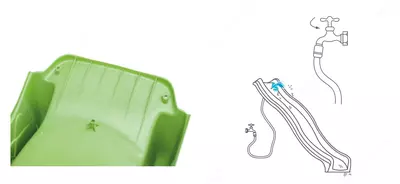 Детская горка / скат Т-сури из Европы TOSH KOMMUNAL METALL DIZAYN