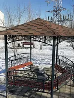 Беседка металл с крышей из гибкой черепицы - 16 000 000 сум