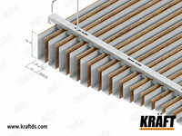 Металлическая потолочная рейка KRAFT Куб.