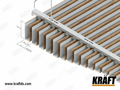Металлическая потолочная рейка KRAFT Куб.