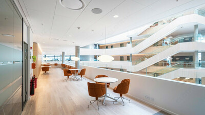 Yashirin suspenziya tizimi uchun X qirrali Rockfon Blanka ship plitasi.