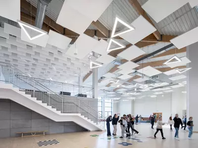 Акустические звукопоглощающие острова Ecophon Соло Лайт из стекловокна InTechStroy